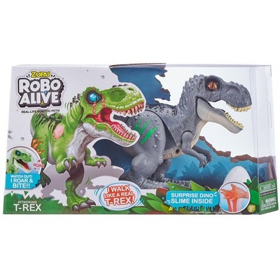 Robo Alive Attacking T-Rex Robotic Pet Figure [Grey Surprise Slime]