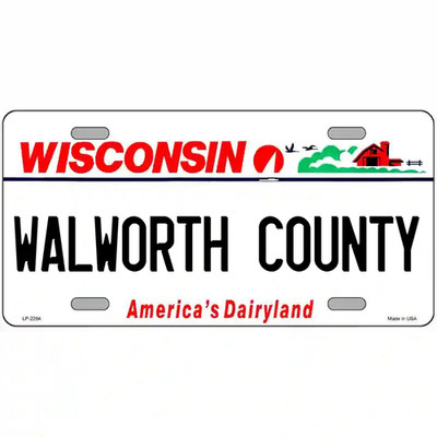 Walworth County Wisconsin Metal Sign