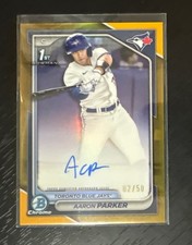 AARON PARKER 2024 Bowman Chrome Gold Refractor Auto 02/50 1st CPA-AP