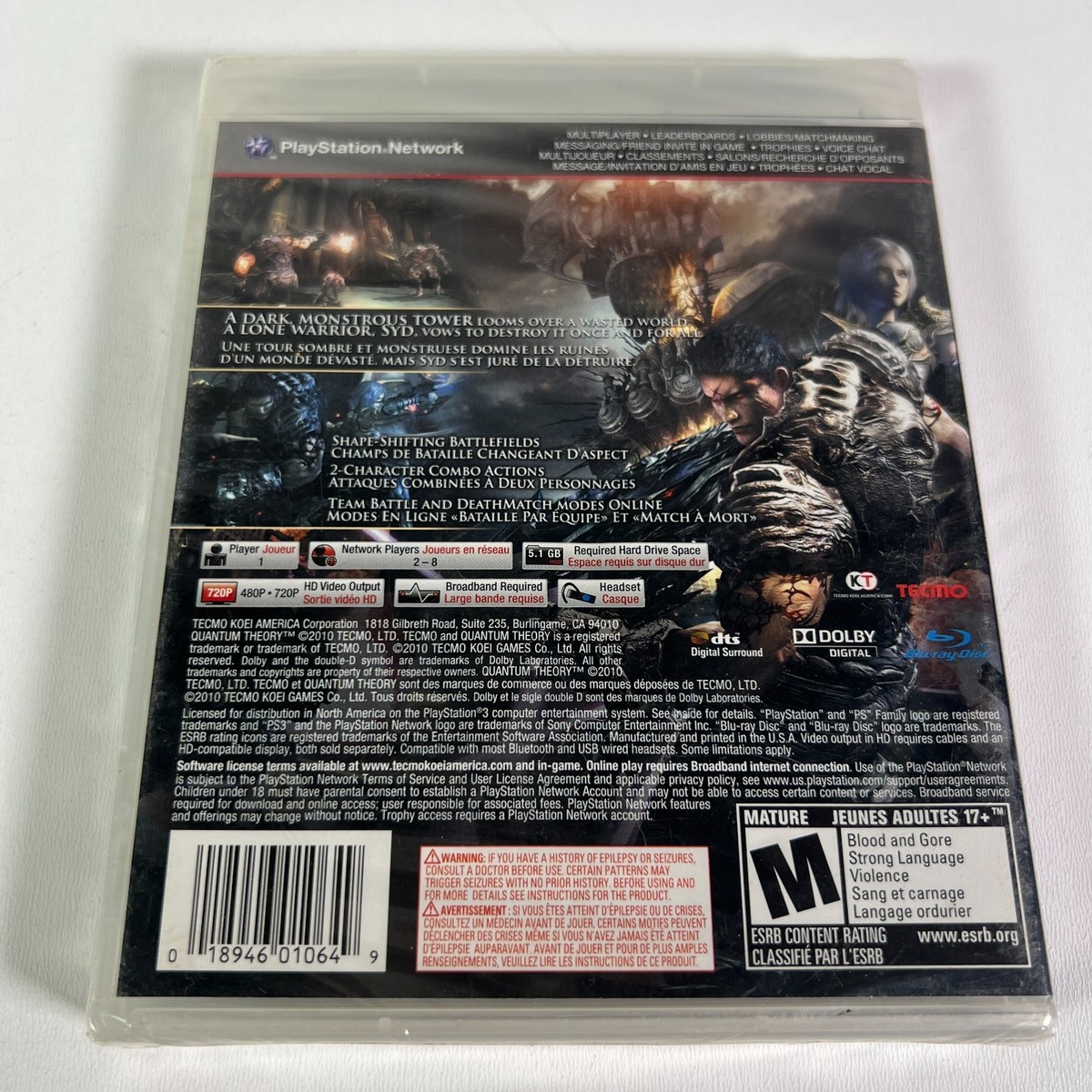Quantum Theory Sur PS3 - Jeu Complet (Boîtier, Notice) En Bon état - Édition 2010
