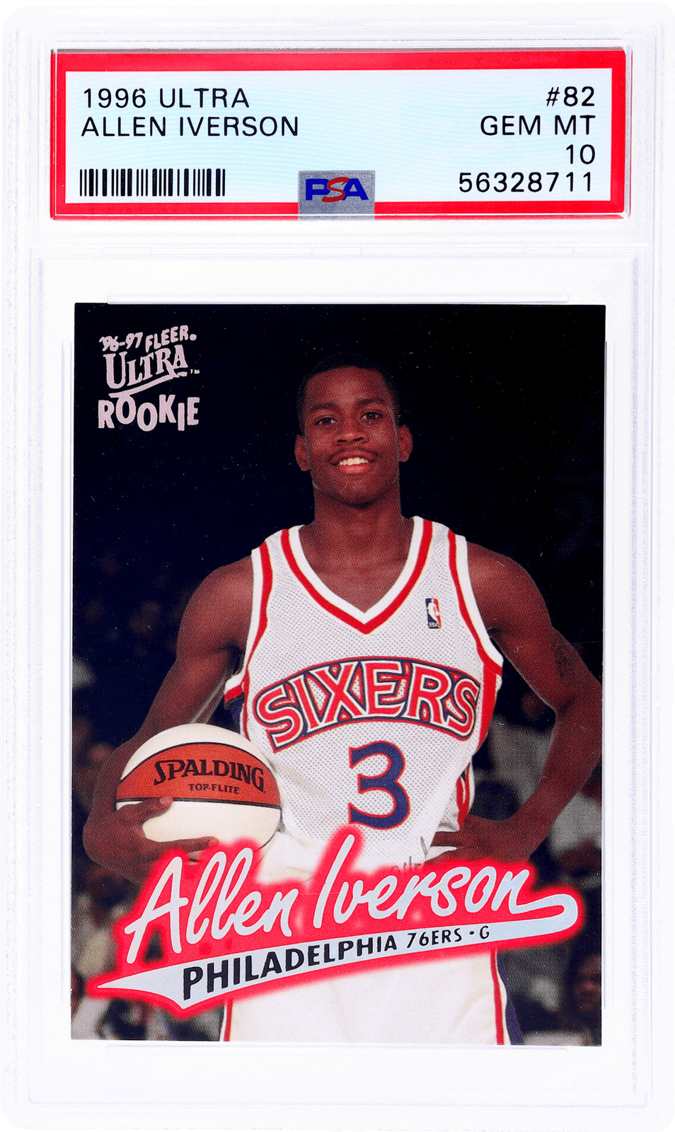 1996 Ultra Allen Iverson #82 PSA 10 Rookie RC