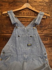 1970 Vintage OshKosh B  Gosh Hickory-Stripe OVERALLS 36 X 30