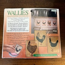 Wallies Warren Kimble Roosters Wallpaper Cutouts Set of 25 Pre-Pasted 12941 NEW
