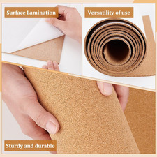 Self-Adhesive Cork Roll, 4Mm Thick Natural Sticky Cork Bulletin Board