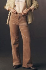 ANTHROPOLOGIE PILCRO 27 New High Rise Flare Jeans Austyn Wide Leg Corduroy Pants