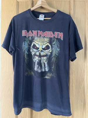 Vintage Iron Maiden T shirt 2008 Eddie Middle Finger Candle Print - L