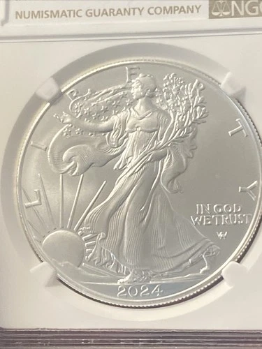 2024 NGC MS69 AMERICAN SILVER EAGLE ~ BROWN LABEL ~ 1 OZ .999 SILVER