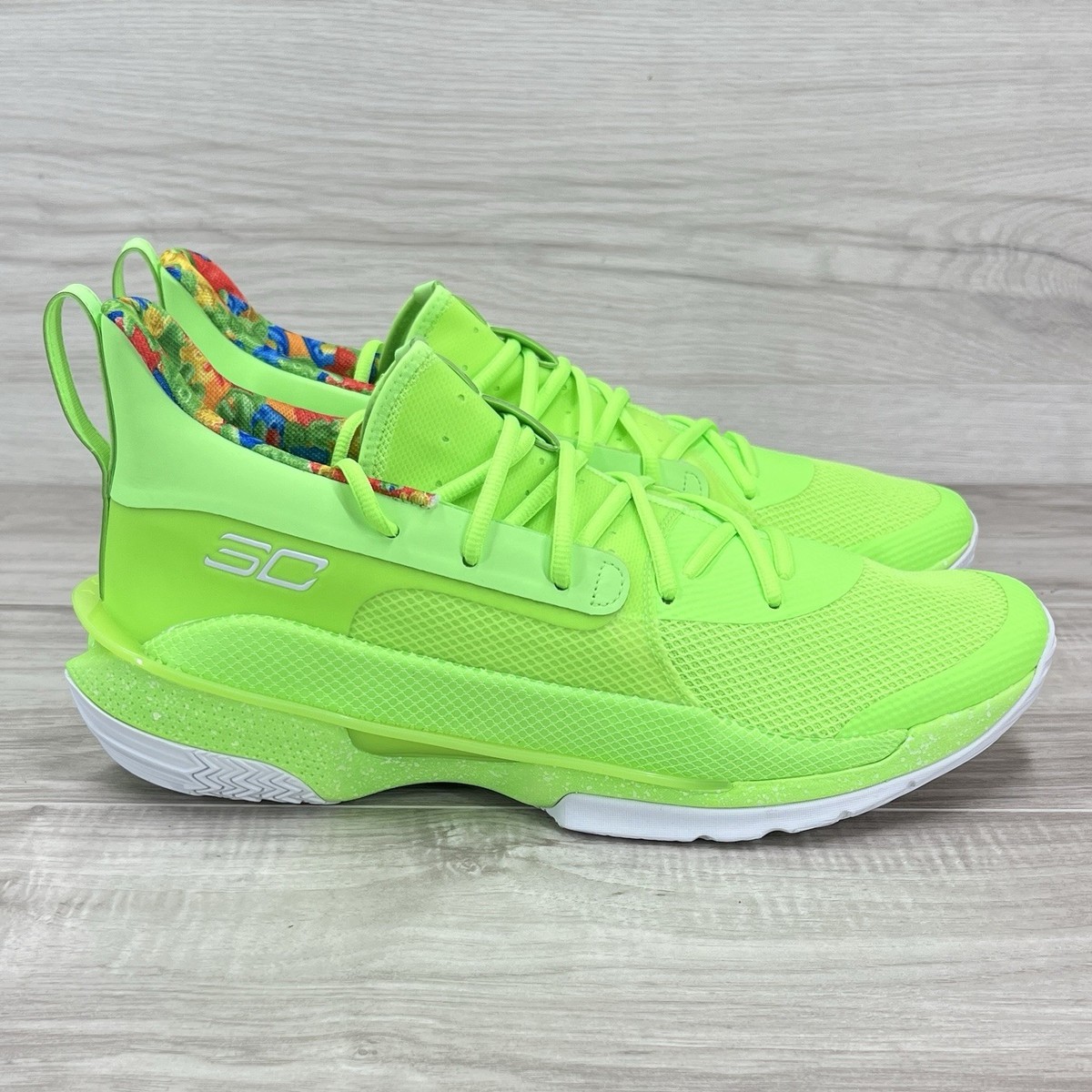 Under Armour Curry 7 “Sour Patch” Basketball Shoes New 3021258-302