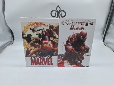 The Art Of Marvel Direct Edition & Carnage USA Collectible Hard Cover Books.