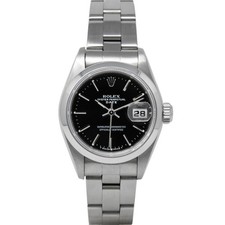 Rolex Lady-Date 26 Steel 69160 Black, Oyster - Pre-owned