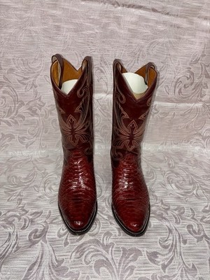 JEVER Boots Red Python Leather USA 8.5 Cowboy Boots