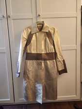 GUCCI Tom Ford Runway Metallic Gold Bronze Crop Leather Jacket RARE!! Size44