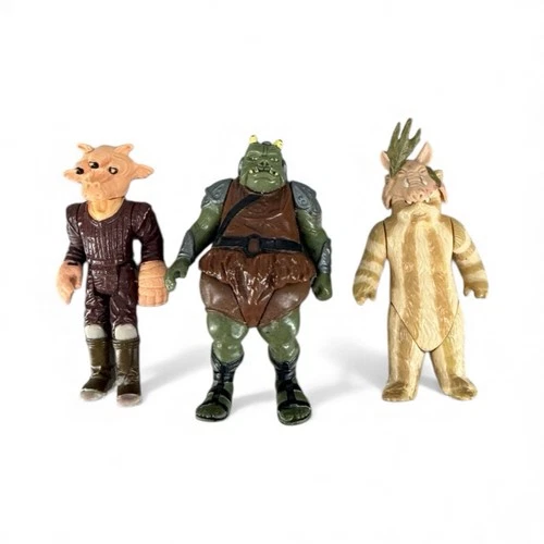 Star Wars Kenner Ree Yees Gamorrean Guard & Logray Figures Lot Of 3 Vintage 1983