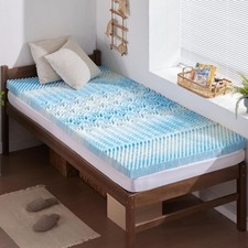 SINWEEK 2 Inch Memory Foam Mattress Topper Twin XL, Extra Blue
