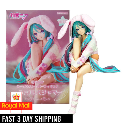 Hatsune Miku Bunny Ear Pijama FuRyu Fideos Tapón Vocaloid Figura Sellada