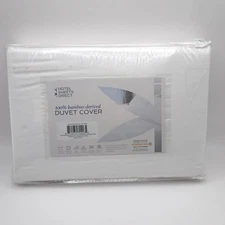 New HOTEL SHEETS DIRECT 100% Bamboo Duvet Cover Set Full White OEKO-TEX