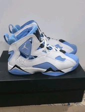 Jordan True Flight Basketball Shoes Carolina Blue White UNC 3.5Y Youth Nike Box