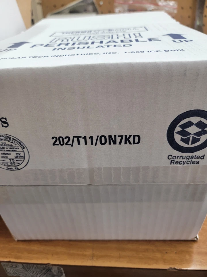 Polar Tech 202/T11C Thermo Chill Foam Insulated Shipping Kit 6 x 5 x 4.5" ID.2pk - Image 3 of 4