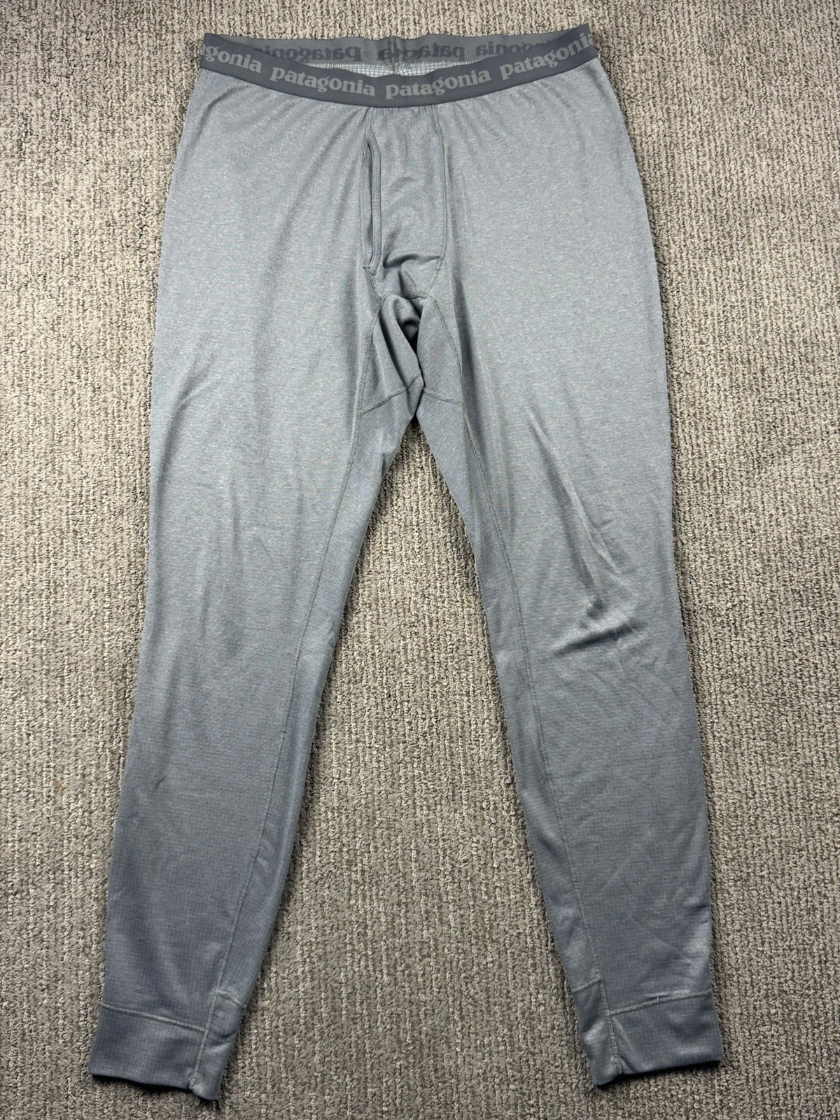 Patagonia Mens L Midweight Capilene Baselayer Thermal Pants Polartec Grey