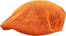 Classic Mesh Ivy Newsboy Ivy Cap Hat Crochet Driving Golf  Ivy NEW L ORANGE