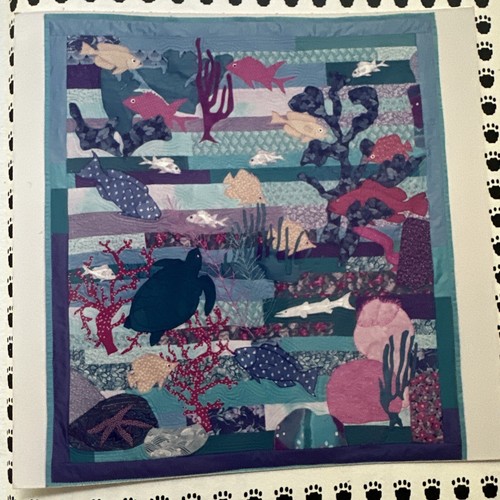 Critter Pattern Works Tropical Fish Quilt Pattern Appliqué Fish Turtles Seaweed - Picture 2 of 5