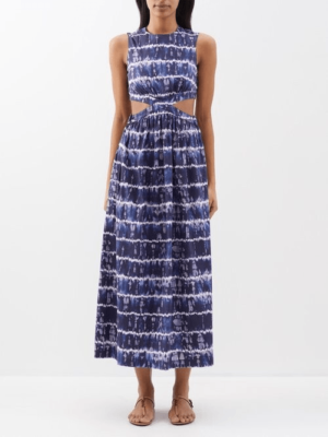 Altuzarra Ashima shibori-print cutout cotton-blend dress | eBay Altuzarra Ashima shibori-print cutout cotton-blend dress | eBay