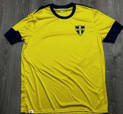 Sverige Intersport Jersey Men's Size 2XL Short Sleeve Sportwear Yellow