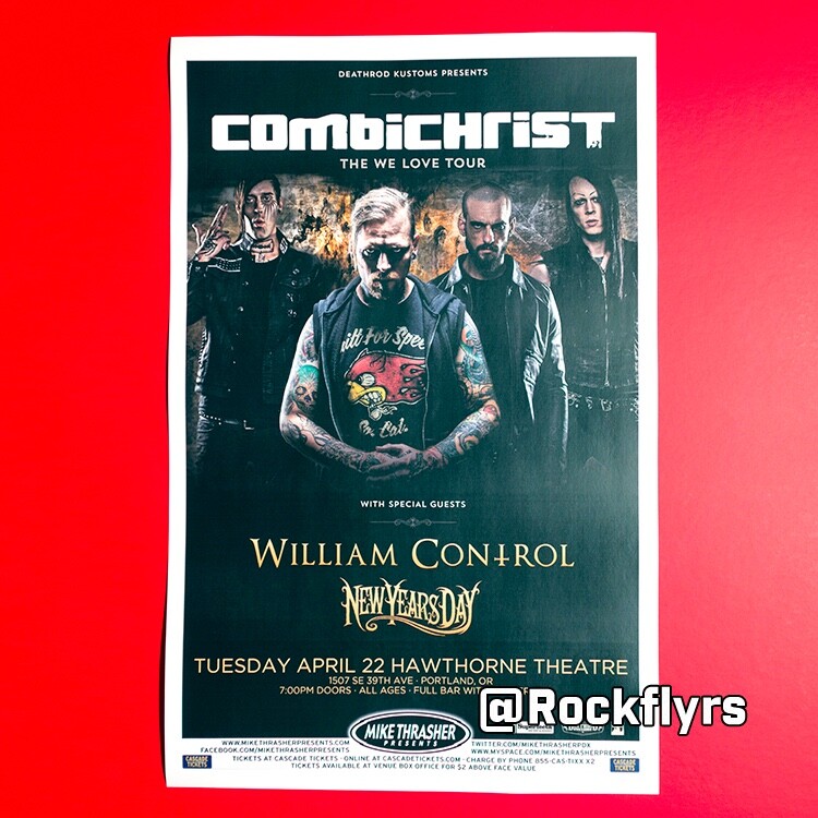 COMBICHRIST 2014 Concert Promo 11x17 Street Poster. Portland Oregon.