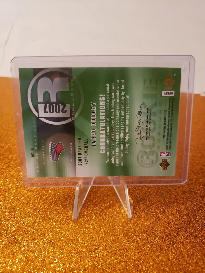 2007-08 SP Game Used Exclusives /100 Jared Dudley #RE-JD Rookie Auto RC - Image 2 of 2