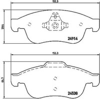 P 68 050 Brembo Bremsbelagsatz, Scheibenbremse FüR Dacia, Nissan, Renault