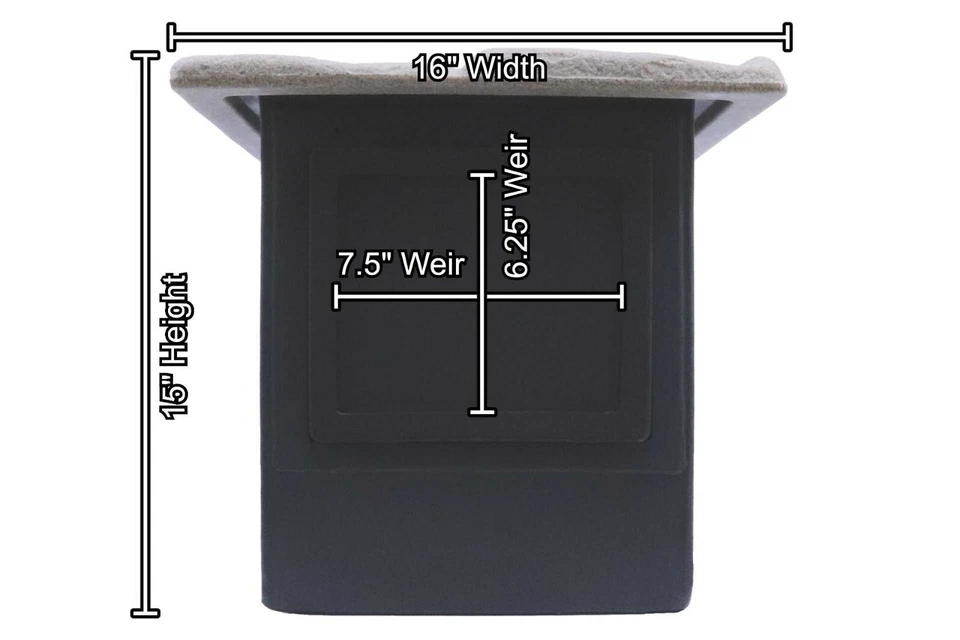 Pondbuilder PB1304 Serenity Pond Skimmer-con tapa de roca sintética-caja de bomba-piscina Foto 3 de 4