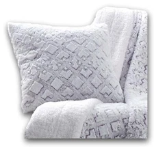 DaDa Bedding Dreamy Milky Way White Soft Cozy Faux Fur Pillow Cover Case 