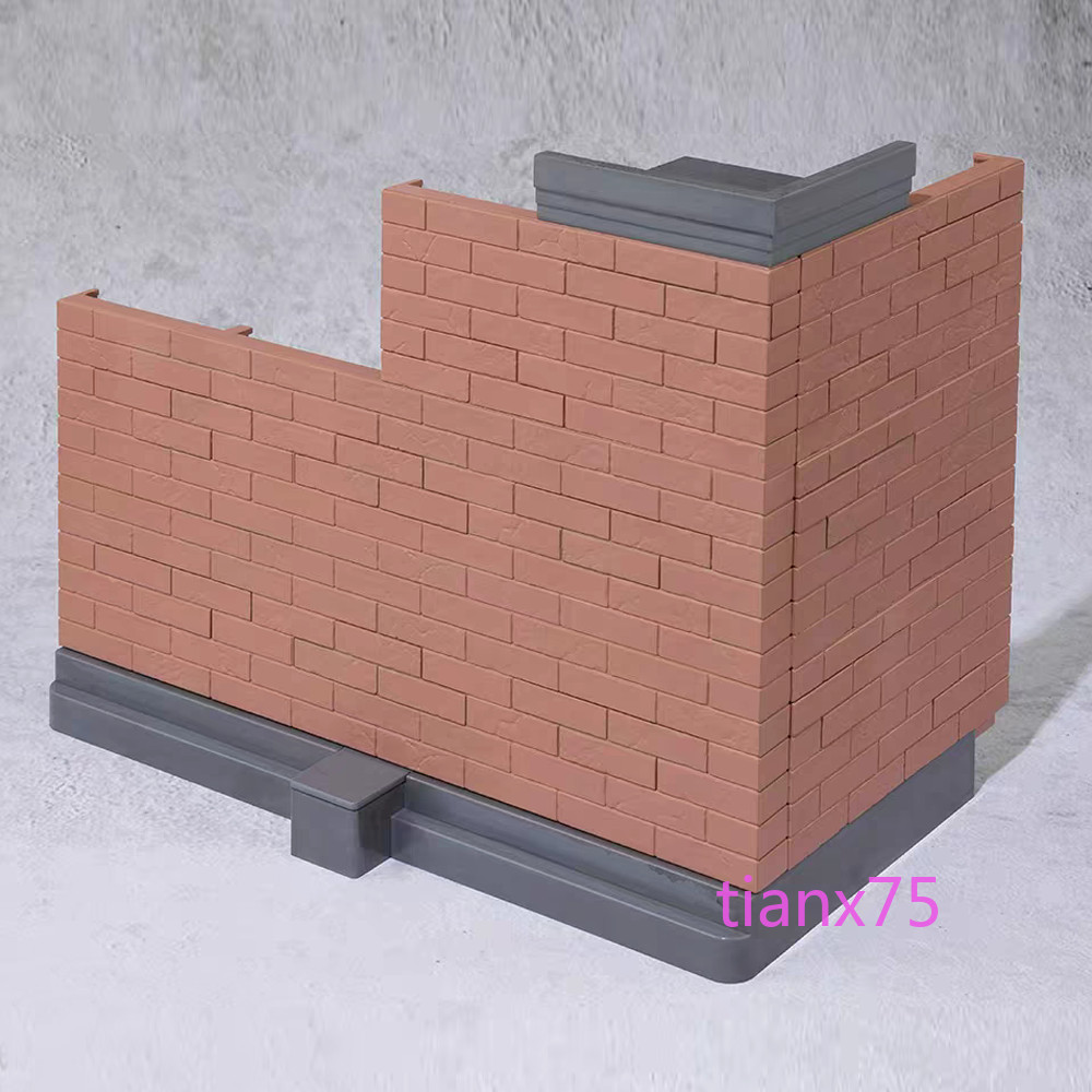 1/12 Scale Wall Red Brick Background Platform Accessory for 