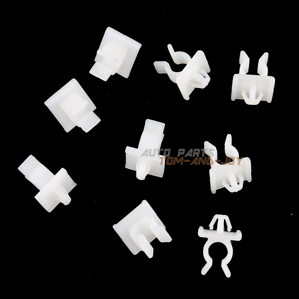 40xCar 10mm Wire Cable Loom Routing Clip Hood Prop Rod For 300ZX