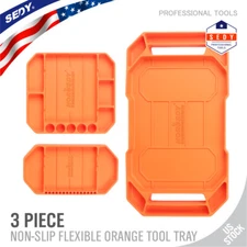 3 Pcs Non-Slip Portable Flexible Tool Trays Wrench Socket Organizer Holder Mats