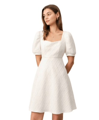 off white formal mini dress Dazzling Delight Mini Dress- Off White