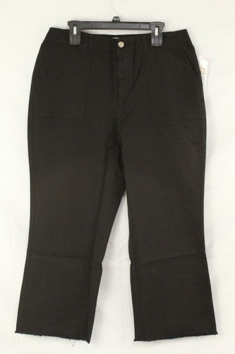 Wide Leg Raw Hem Ankle crop Pants Color 
