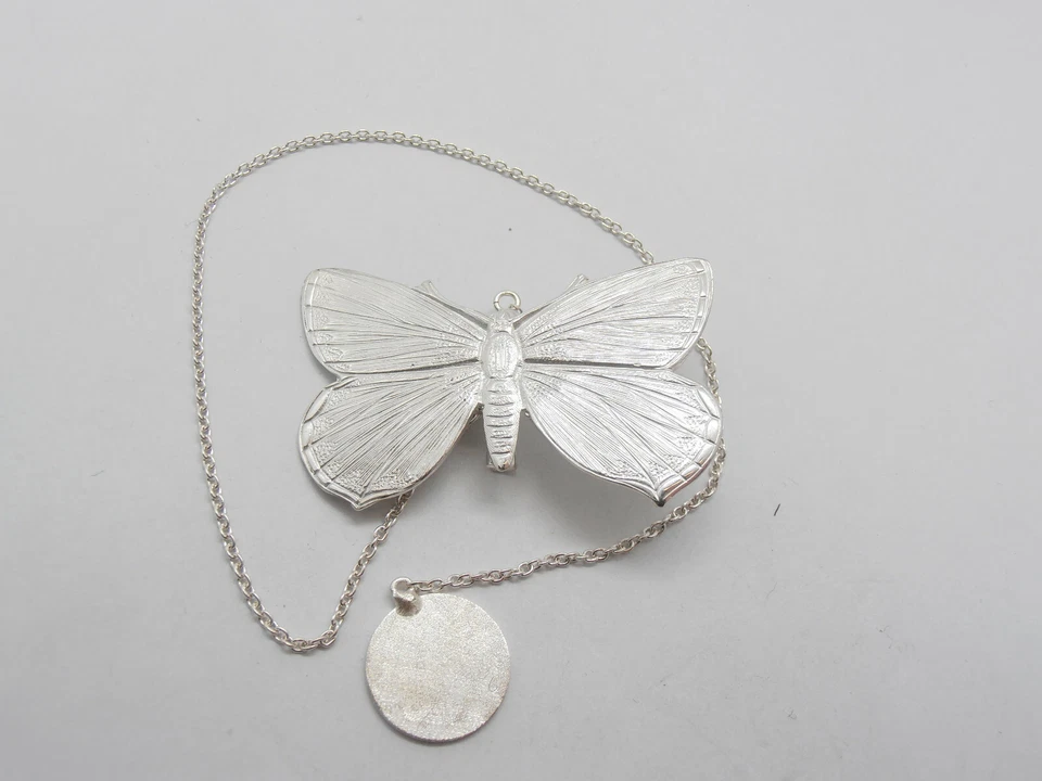 Segnalibro in Argento 925 con FARFALLA - segnapagina libro - lepidottero - - Immagine 3 di 4