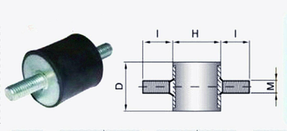 2Pcs 30*20*M8 M8 Type VV Rubber Anti Vibration Mount silentblock Base Block  | eBay