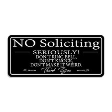 No Soliciting Sign for House /Office,No Soliciting Signs for Home,Thick Acryl...