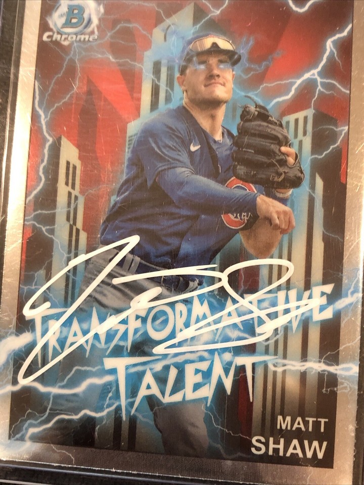 2023 Bowman Draft CHROME Transformative Talent TT7 Matt Shaw AUTO IP