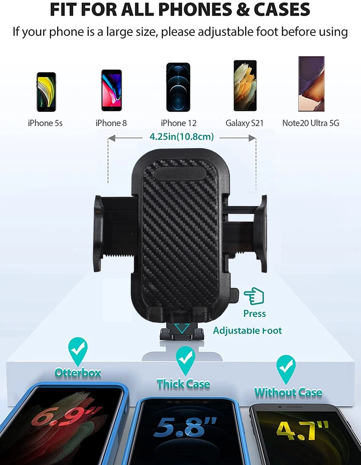 Universal 3-in-1 Cell Phone Holder for Car - Dashboard, Windshield Mount Holder - Image 3 of 4