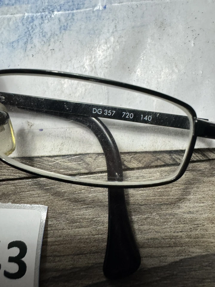 Marco de gafas Dolce & Gabbana D&G 357 720 negro 47-19-140 solamente Foto 2 de 4