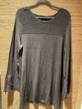 Gray Dress size XL Knee Length Minimalist Lagenlook Boho by Alfani Rayon Knit