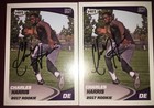 Charles Harris #53 DETROIT LIONS NFL DE football auto autograph card RC LOT X2 ! — photo 2