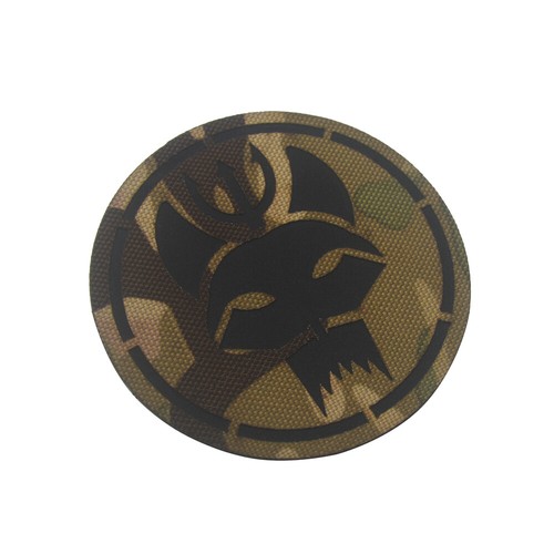 Parche de gancho táctico IR Navy Seal insignia reflectante rojo oscuro brillante en la oscuridad - Imagen 4 de 5