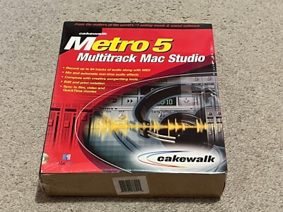 Cakewalk Metro 5 Multitrack MAC Studio Software New Sealed Vintage Rare