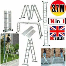 4.7M Aluminium Folding Ladder Multi Function 14 in 1 With 2 Work Platform CE