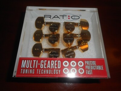 NEW Graph Tech Ratio 3x3 Contemporary Style 2-Pin Tuners - GOLD, #PRN-2411-G0