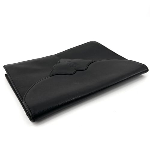 Borsa pochette Yves Saint Laurent pelle vintage nera autentica dal Giappone 0435 - Foto 17 di 17